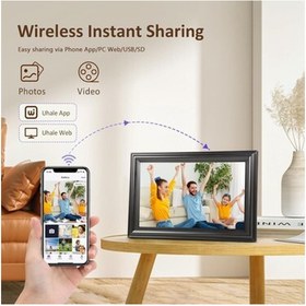 Resim Canupdog Wifi Dijital Resim Çerçevesi 10.1 Inc 1080P IPS Dokunmatik Siyah 