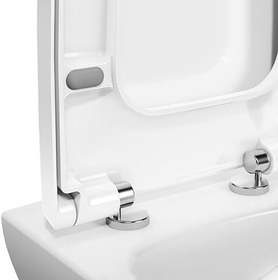 Resim VitrA Shift 91-003-001 Klozet Kapağı, Duroplast, 50.2 x 38.4 x 6.2 cm, Beyaz 