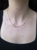 Resim Renkli Baget Detaylı Su Yolu Kolye 