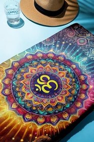 Resim Dijital Baskı Plaj Deniz Havlusu Om Mandala Desenli Peştamal HVL0055 