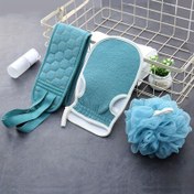 Resim 3 adet Set Banyo Soyulma Aksesuarları - Spa, Masaj ve Vücut Soyulmaları için Yumuşak Mavi Banyo Eldivenleri, Scrunchie ve Sırt Soyulcusu - Arkadaşlar ve Aile için Mükemmel Hediye, Spa Aksesuarları|Yumuşak Dokulu Eldivenler|Soyulma Aksesuarları 