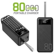 Resim SPRANGE 80000 Mah Powerbank Taşınabilir Şarj Cihazı Led Göstergeli Fenerli 4 Portlu 