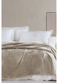 Resim Yataş Bedding Olenna Çift Kişilik Wellsoft Battaniye - Bej 
