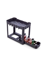 Resim Sev Plastik 2 Katlı Sürgü Çekmeceli Tezgah Altı Organizer Siyah 40x22x33cm Siyah 