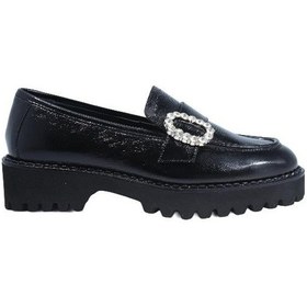Resim Poletto Hakiki Deri Sıyah Loafer Düz 780 23-2378 Siyah 