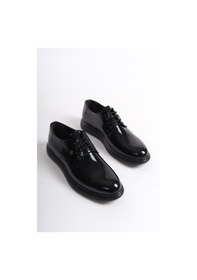 Resim Mubiano Mbrgn88-s Siyah Erkek Rugan Bağcıklı Loafer Siyah 