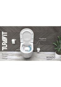 Resim Turavit RND5512 Rondo Kanalsız Asma Klozet Nkp Yavaş Kapak 