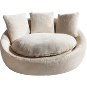 Resim SHOWDEKO Fotelja Vol1 Bej Renk Kirlentli Tekli Berjer 