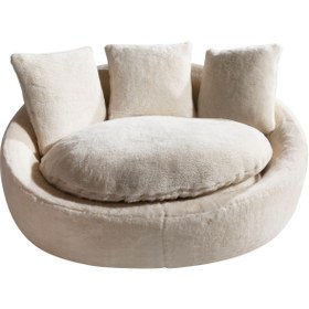 Resim SHOWDEKO Fotelja Vol1 Bej Renk Kirlentli Tekli Berjer 