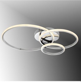 Resim Tt323-kr Tt 3 Halkalı Krom Kaplama Plofonyer Beyaz Işık Led A Krom 