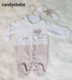 Resim Candysbebe Lüks Bebek Tulumu Krem 
