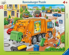 Resim Ravensburger 35 Parça Çerçeveli Puzzle Çöp Arabası 063468 