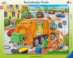 Resim Ravensburger 35 Parça Çerçeveli Puzzle Çöp Arabası 063468 