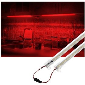 Resim 2 Adet 50 Cm 220v Şeffaf Çubuk Bar Led Kırmızı Işık Sb-6554 