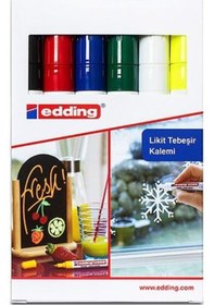 Resim Edding 4095 Likit Tebeşir Kalemi 6 lı Set 