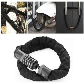 Resim Rogfer Motosikletler / Bisiklet Zincir Kilidi 5 Haneli Şifre Hırsızlığa Karşı Şifre Kilidi, Uzunluk: 0.9m 