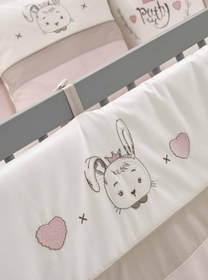 Resim Meltem Smart Pretty Pembe Nakışlı Pamuklu Bebek Uyku Seti 60x120 cm 