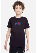 Resim Skrillex Logo Baskılı Unisex Çocuk Siyah T-Shirt 