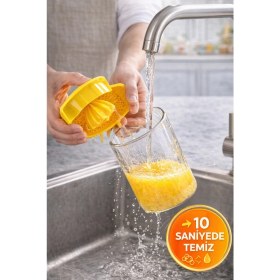 Resim Open Home Concept Sarı Narenciye Sıkacağı Manuel Meyve Sıkacak Portakal Limon Sıkacağı Hazneli Pratik 660 ml 