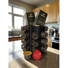 Resim Tchibo Cafissimo Uyumlu Kapsül Kahve Tutucu Çok Amaçlı Stand Ultra Dark 