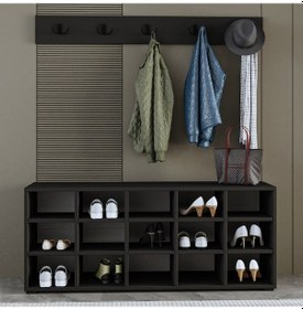 Resim Ay001 Talu Askılı Ayakkabılık, Çok Raflı Ayakkabılık - Antrasit Antrasit 