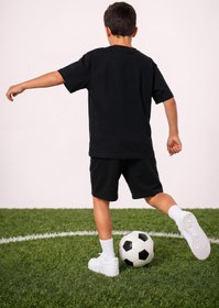 Resim Erkek Çocuk Futbol Taktik Baskılı Şortlu Takım - İndigo / 10-11 Yaş 