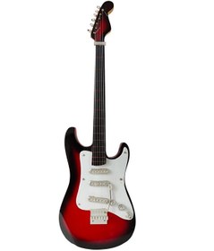 Resim El Yapımı 1/4 Ölçek Minyatür Elektro Gitar Stratocaster St. Red B 