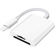 Resim Geekyou İphone Uyumlu Ve İpad Uyumlu İçin Işık Arayüzlü Çift Slotlu Sd/tf Kart Okuyucu, Fotoğraf/videoyu 256g'a Kadar İos 9.3+ Cihazlarına Aktarır 
