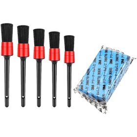 Resim salesalbutik Oto Detaylı Temizlik Fırçası Nano Kil Hamuru Seti 6 parça 