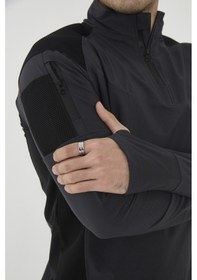 Resim Camp Scoutland Camp138 Outdoor Tactical Su iticili Erkek Antrasit-Siyah Taktik Sweatshirt Antrasit 