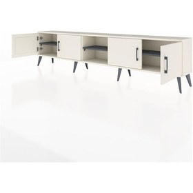 Resim Arges Tv Ünitesi 3 Raflı 4 Kapaklı 220x30x51 Aytaşı-aytaşı/antrasit Aytası/antrasıt - Aytası 