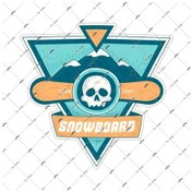 Resim Hbg40 Snowboard Sticker 