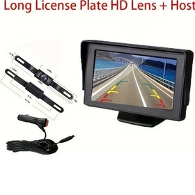 Resim Motion003 4.3 İnç Plaka Modeli Araç Ekran Monitörü Evrensel Uyumlu Hd Kamera Gece Görüşl 