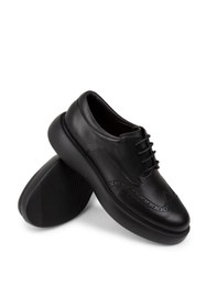 Resim Deery Hakiki Deri Siyah Günlük Oxford Erkek Ayakkabı 