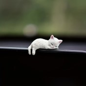 Resim 1/4 Adet Sevimli Kedi Araba Gösterge Paneli Süsleri - ABS Reçine Miniatur Figürler, Araç İçi Aksesuarları İçin Miniatur Kedi Figürleri|Oyunlu Tasarım|Detaylı El Sanatları, Kedi Araba Süsleri 