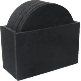 Resim Wangchuang Siyah 3 40%hot8 Parça Keçe Yuvarlak Kare Altıgen Yalıtımlı Bardak Masa Üstü Kapak Isıya Dayanıklı Bardak Kahve Çay Yemek Masası Plac (Yurt Dışından) 