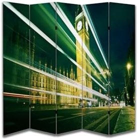 Resim Şehir Temalı Özel Tasarım Paravan Room Divider PRV1040, 180 x 180 