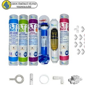 Resim Pemax Water Solutions Kapalı Kasa Su Arıtma İçin Sertifikalı 6lı Orijinal Filmtec Mebran12" Tatlandırıcı-B12 Alkali 
