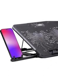 Resim CetKing Mila Serisi M2 R-Type Rgb Işıklı, 2 Büyük Fan, Telefon Standı,2 USB Notebook Soğutucu Stand 
