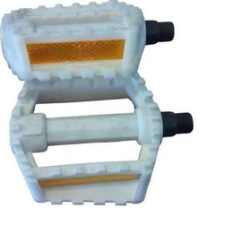 Resim PEDAL MTB BİSİKLET 24-26 JANT İÇİN PLASTİK BİLYALI REFLEKTÖRLÜ ÇİFT BEYAZ 