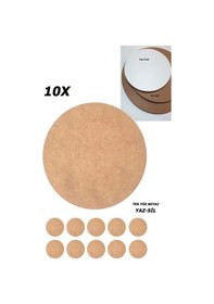 Resim Ahşap Supla 10 Adet 30 Cm Yuvarlak Tekyüz Beyaz Çocuk Yaz-sil Boyanabilir Kara Tahta Oyuncak 