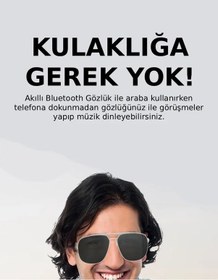 Resim G01 Akıllı Güneş Gözlüğü Polarize Gözlük,yapay Zeka,müzik Dinleme,telefon İle Konuşma Bluetooth Siyah 