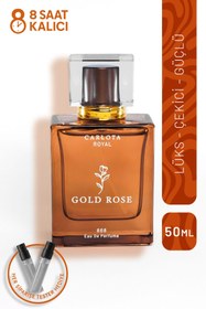 Resim CARLOTA Royal Gold Rose 50ml Erkek Parfüm Eau De Parfum Kalıcı Lüks Çiçeksi Koku 