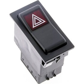 Resim Allestock Universal Sinyal Flaşör Düğmesi Anahtarı 7 Pin Rocker Switch 1695209M1 - Ampullü 24V 