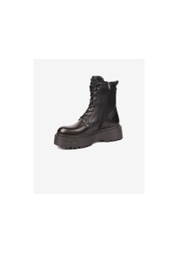 Resim Greyder Kadın Parlak Siyah Hakiki Deri Memory Foam Taban Military Bot 4k2ub33932 52651 Sıyah 