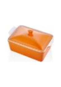 Resim Rossallını Lıfe Büyük Dikdörtgen Kapaklı Turuncu Fırın Kabı 38x23x8,5 Cm Turuncu 