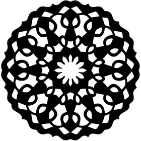 Resim Kıvırcıkyoga Çiçek Deseni (Oto-Motor-Laptop-Duvar-Dekor) (Tip 10) 10 x 10 Cm 