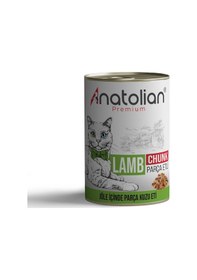 Resim Anatolian Premium Lamb Kuzulu Parça Etli Kedi Konservesi 6 x 400 G 