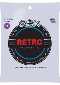Resim Martin Co Retro Mm11 011-.052 Custom Light Akustik Gitar Teli 
