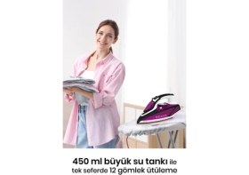 Resim Vals 2600 Watt Seramik Tabanlı Geniş Su Tanklı 160 gr Etkili Şok Buharlı Ütü 